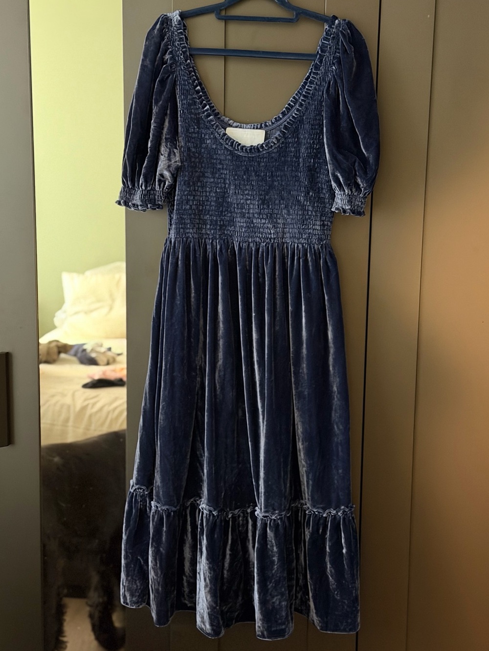 Hill House Nap Dress in Navy Velvet